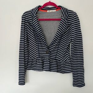 Navy and Grey striped blazer size M
